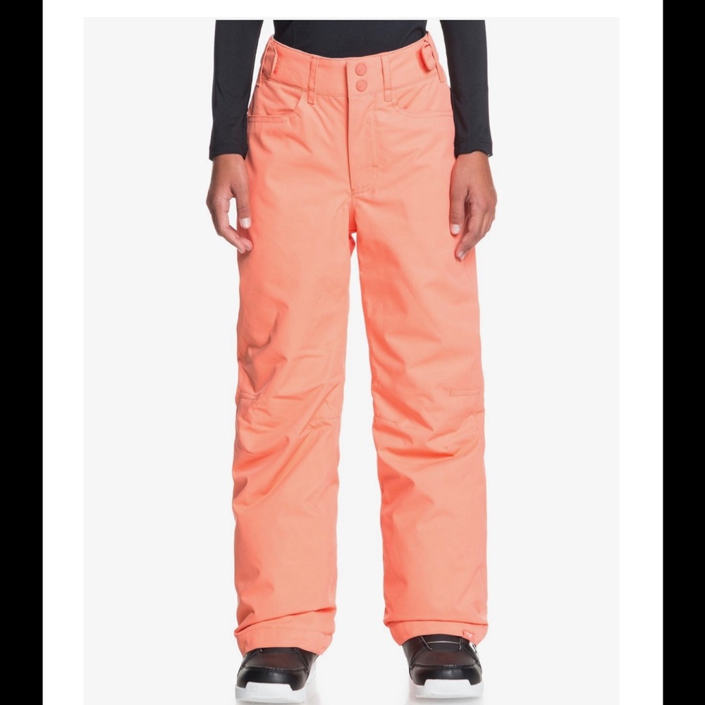 Roxy Girl's 12/L Snow Pants Backyard Insulated Fusion/Coral color NWT $99